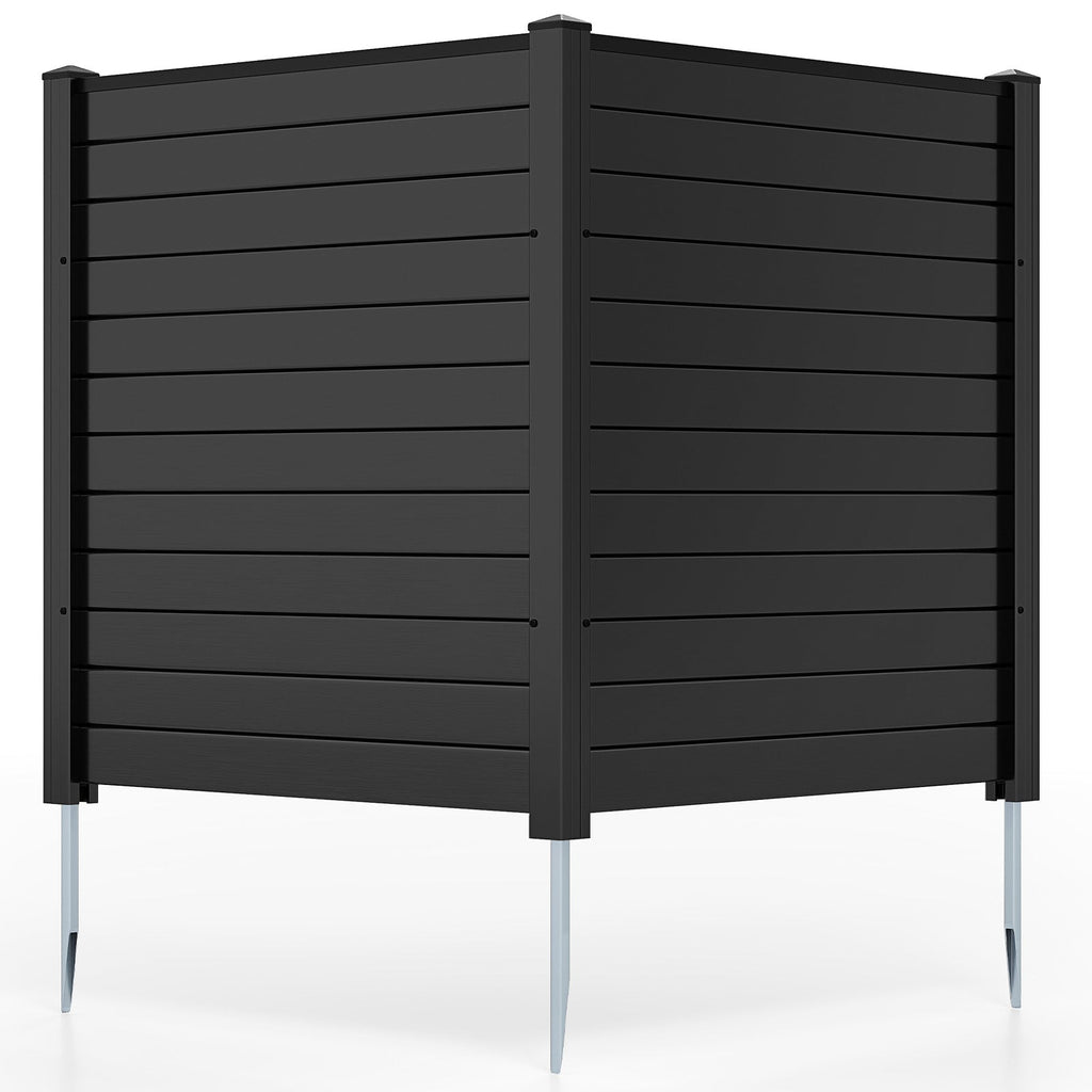 Freestanding 48 x 48 Inch Air Conditioner Fence with Metal Ground Stakes