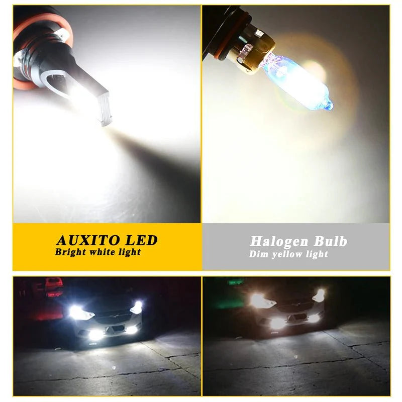 2PCS LED Fog Lights | Super Bright 6000K White Auto Bulbs
