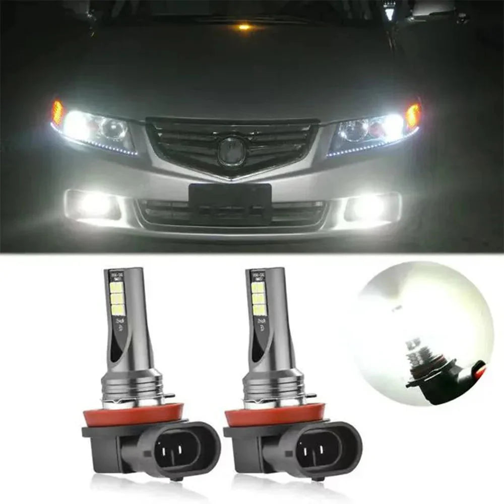 2PCS LED Fog Lights | Super Bright 6000K White Auto Bulbs