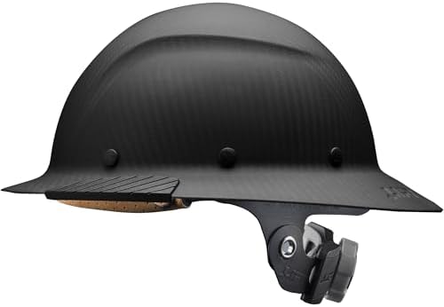 LIFT SAFETY Dax Carbon Fiber Full Brim Hard Hat | Safety/Construction Helmet w/ 6 Point Suspension for Comfort & Impact Protection