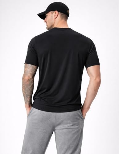 Liberty Imports 5 Pack Men's Active Quick Dry Crew Neck T Shirts