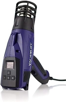 WELDY HG 530-A Car Wrapping Kit 120V 1440W Digital Heat Gun with Eco Mode, 5m Cable, Heat Protection & Air Inlet Covers | Professional Vinyl Wrap Installation Tool for Automotive Films