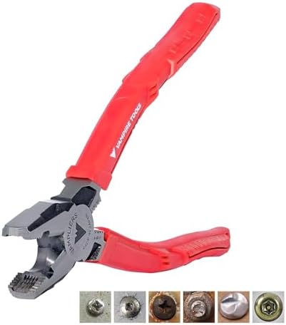 VAMPLIERS 2-PC Screw Extractor Pliers Gift Set 8" Linesman + 6.25" Pliers