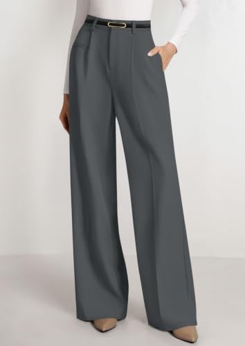 PRETTYGARDEN Women's Tailored Wide Leg Work Dress Pants