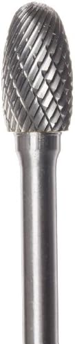 Drill America SE-5 Carbide Burr/Rotary File Oval Double Cut for Die Grinder 1/2" Dia. x 7/8" Cut Length with 1/4" Shank and 6" Overall Length, DUL Series