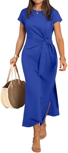 ANRABESS Womens Summer Wrinkle-Free Maxi Dress