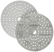Mirka Sandpaper Iridium 6-Inch Hook and Loop Disc Grit 180 50 pcs