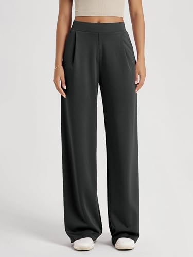 ODODOS Modal Soft Wide Leg Pants for Women High Waist Casual Relaxed Pants with Pockets-27/29"/ 31" Inseam