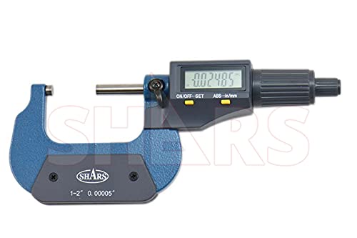Shars 1-2"/25-50mm Solid Metal Frame Electronic Outside Micrometer 303-2464 P]