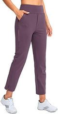 YYV Women's Golf Pants High Waist Stretch Ankle Pants with Pockets
