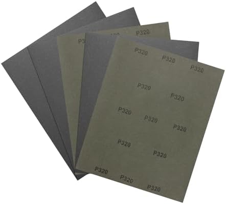 5Pcs Sand Paper 9x11Inch 320Grit Silicon Carbide Sandpaper Sheets