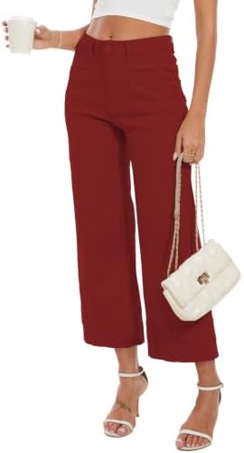 Wide Leg Jeans for Women Trendy High Waisted Flare Jeans Cropped Pants Stretchy Baggy