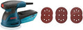 BOSCH ROS10 120 Volt Random Orbit Sander, Blue, 5&BOSCH SR5R000 6-Piece Assortment 5 In. 8 Hole Hook-And-Loop Sanding Discs