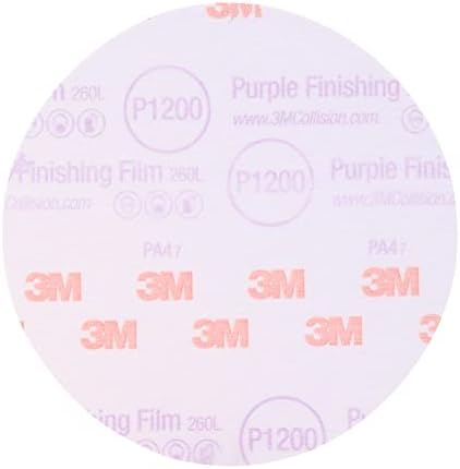 3M Hookit Purple Finishing Film Abrasive Disc, 260L, 30668, 6 in, P1200