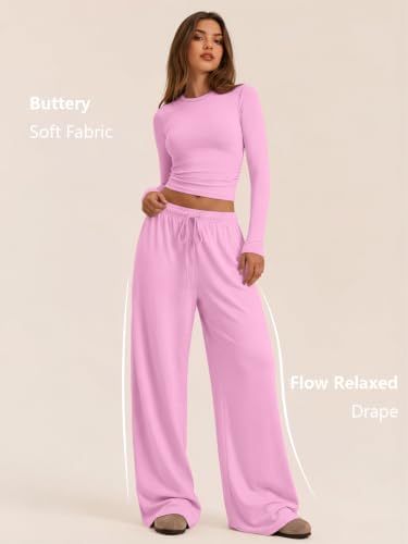 Trendy Queen Women's 2 Piece 2026 Fall Fashion Lounge Set with Pockets