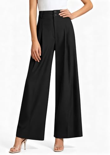 PRETTYGARDEN Women's High Waisted Wide Leg Dress Pants