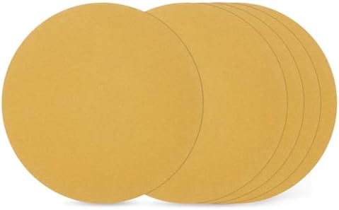 50Pcs Sanding Discs 8In 40Grit Hook and Loop Sandpapers Yellow