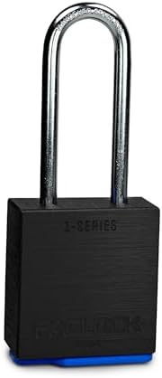 PACLOCK's 1-Series Padlock, Standard Rekeyable (SR), 1/4" Diameter Hard. Stainless Steel Shackle, 2-1/2" Tall, One Lock Keyed to a Number U-Pick! w/ 2 Keys, Black