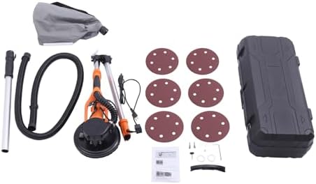 850W Variable Speed Drywall Sander, 110V Electric Ceiling Wall Sander 1300-2800RPM Power Sander Drywall for Decoration Companies and Property Management (Orange)