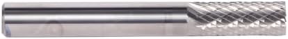 Drill America SB-3B Carbide Burr/Rotary File Cylindrical End-Cut Double Cut for Die Grinder 3/8" Dia. x 1-1/2" Cut Length with 1/4" Shank and 3-1/4" Overall Length, DUL Series