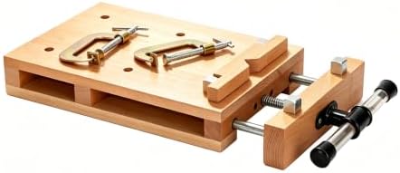 Portable Woodworking Bench Vise, Woodworking Bench Vise Kit, Equipped With 2 G-Type Clamps And Adjustable Limit Blocks, Suitable For Fixing Woodworking Tools In Home Workshops To Process Wood