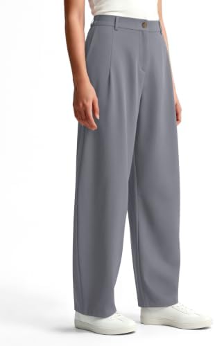 NIMIN Women Barrel Work Pants High Waisted Business Casual Trousers