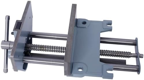 9 Inch Jaw Width Quick Release Woodworking Vise Heavy Duty Clamp Metal Cast Iron Adjustable Tool Sliding Jaw Workholding Device Woodworking Equipment Hand Tool Craft Vise GRAY