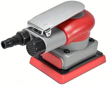 BTER Air Orbital Sander, 10000rpm 75x100mm Square Pneumatic Palm Sander, Sanding/Grinding/Polishing Professional Alloy Steel Pneumatic Sander for Wood, Composites, Metal, Car Beauty