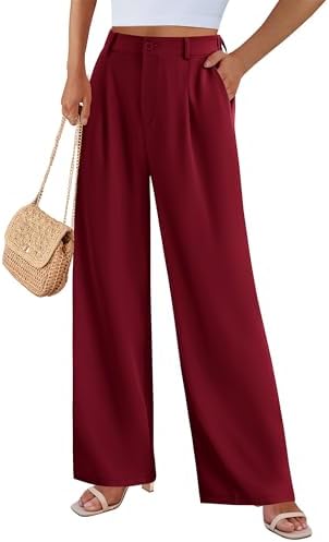 PRETTYGARDEN Women's Flowy Wide Leg Dress Pants