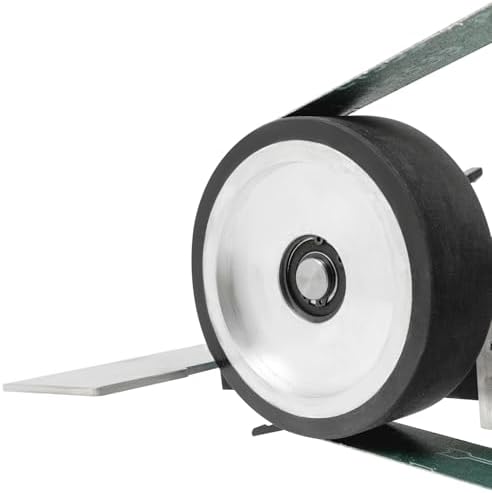 0.75KW Belt Sander 0-5000RPM Variable Speed, Industrial Grinder with Digital Display for Metal/Wood, 50x915mm Sanding Belt