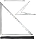 48 Aluminum Folding Square | Adjustable 45° & 90° Angles for Framing/Roofing/Staircases | Professional Woodworking & Construction Triangle Ruler Tool