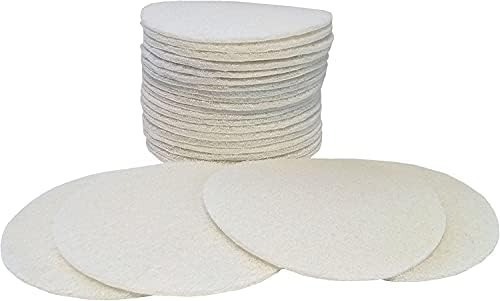 STARCKE Premium 6 Inch Non Woven Surface Conditioning Discs - for Dry Sanding Countertops, Auto Body Repair, Marine, Paint, Plastics, Metal and Fiberglass (50 Pack, White - Non-Abrasive)