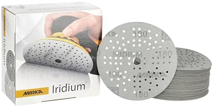 Mirka Abrasive Sheets Iridium 5 Inch Hook and Loop Sandpaper Discs