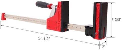 12PCS Parallel Clamps for Woodworking, 24 Inch Heavy Duty Bar Clamp Set with 1700 LBS Clamping Force, 90 Degree Precision Parallel Jaw Clamp with Bench Dogs and Framing Blocks