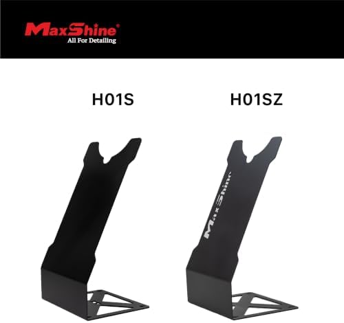 Maxshine Universal Polisher Stand - Single Station Display Holder – Holds Any Polisher, Buffer or Grinder – Freestanding or Mount to Workbench – Powder-Coated Metal, Space-Saving (Logo)