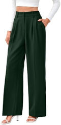 FUNYYZO Wide Leg Dress Pants for Women Work Slacks Business Casual Outfits