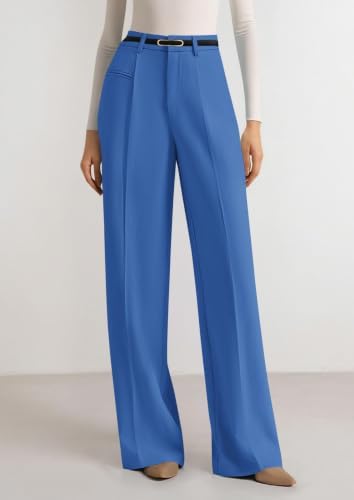PRETTYGARDEN Women's Tailored Wide Leg Work Dress Pants