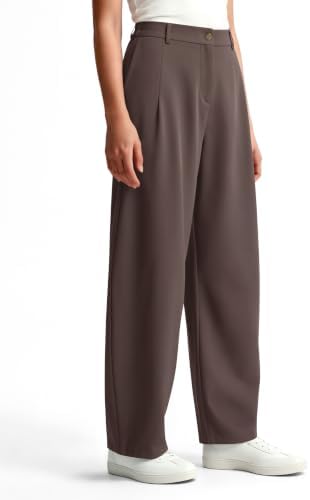 NIMIN Women Barrel Work Pants High Waisted Business Casual Trousers