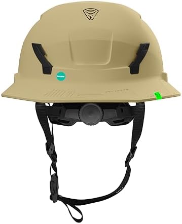 STUDSON SHK-1 Full Brim Safety Helmet Non-Vented: ANSI/ISEA Z89.1 Type II Compliant (R 2019), Lightweight & Breathable, NFC Emergency Contact Chip, One Size, Class E Protection