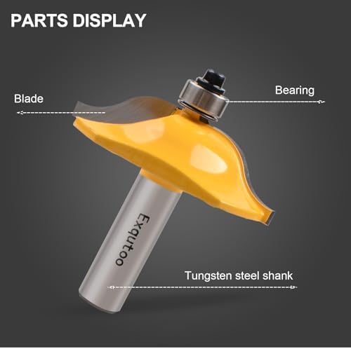 3PCS 1/2" Shank Router Bit Set, Raised Panel Cabinet Door Making Bit.