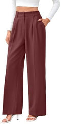 FUNYYZO Wide Leg Dress Pants for Women Work Slacks Business Casual Outfits