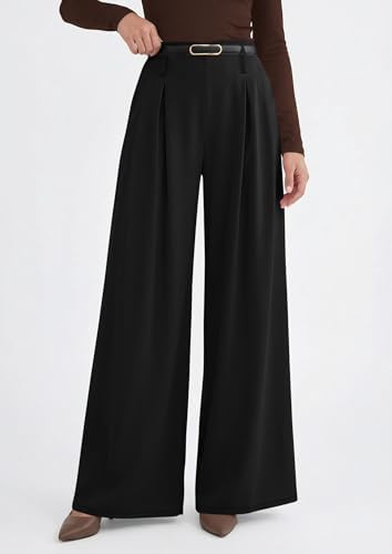 PRETTYGARDEN Womens Wide Leg Dress Pants Flowy Trousers