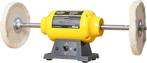 Woodskil 8" 1/2HP Dual Speed Benchtop Buffer Polisher,1.8/3.1A,1725/3450RPM