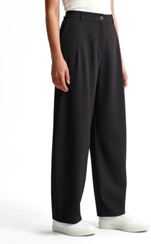 NIMIN Women Barrel Work Pants High Waisted Business Casual Trousers