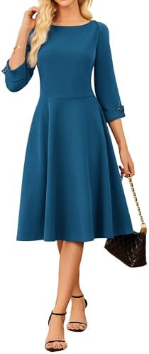GRACE KARIN Work Dresses for Women Fit and Flare Midi Dress