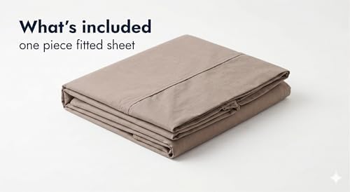 JS Sanders V Berth Boat Sheet 1 Pcs 600 TC Egyptian Cotton, Taupe