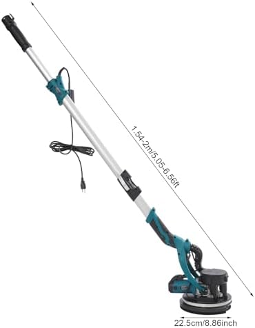 850W Variable Speed Drywall Sander, 110V Electric Ceiling Wall Sander 1300-2800RPM Power Sander Drywall for Decoration Companies and Property Management (Lake Blue)