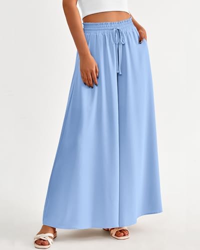 BTFBM Wide Leg Flowy Palazzo Pants for Women
