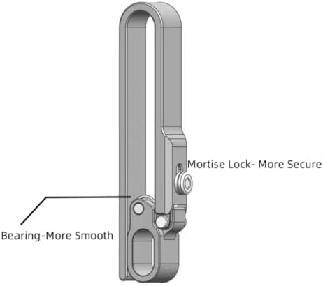 BANG TI Mortise Lock Design Belt Key Clip For Key rings (Patented)