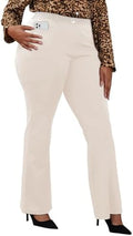 DGD Wrinkle-Free Stretch Dress Pants Plus Size for Women Pull-on Pant Ease into Comfort Office Pant